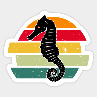 Retro Hippocampe sunset Sticker